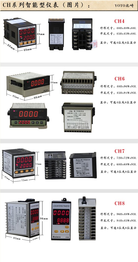 1、CH4 CH7 CH6 CH8时间继电器 